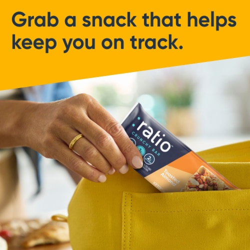 Ratio Toasted Almond Protein Crunchy Keto Friendly Bars Perspective: top