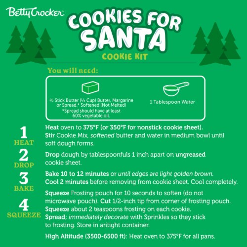 Betty Crocker Cookies for Santa Cookie Decorating Kit Perspective: top