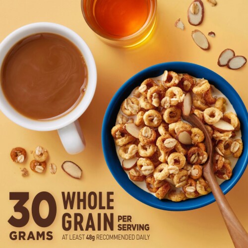General Mills Cheerios Oat Crunch Almond Large Size Cereal Perspective: top