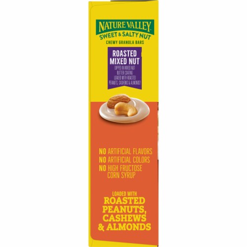 Nature Valley™ Sweet & Salty Nut Roasted Mixed Nut Chewy Granola Bars Perspective: top