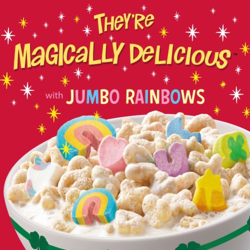 General Mills Lucky Charms with Marshmallows Family Size Cereal Perspective: top
