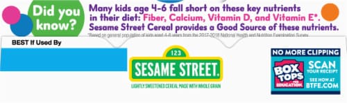 General Mills Sesame Street 3 Berry Cereal Perspective: top