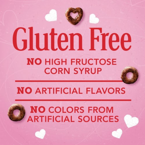 General Mills Chocolate Cheerios Happy Heart Shapes Bag Cereal Perspective: top