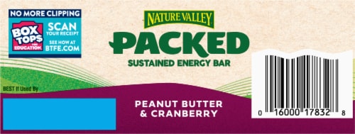 Nature Valley™ Packed Peanut Butter & Cranberry Sustained Energy Bars Perspective: top