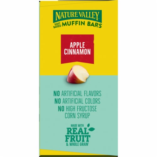 Nature Valley Soft Baked Muffin Apple Cinnamon Breakfast bars Perspective: top