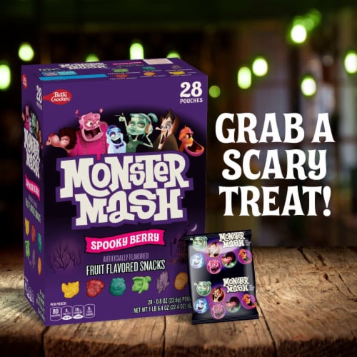 Monster Mash Spooky Berry Fruit Flavored Halloween Kids Snacks Perspective: top