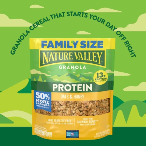 Nature Valley Whole Grain Oats and Honey Protein Granola Perspective: top