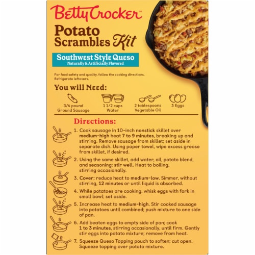 Betty Crocker™ Southwest Style Queso Potato Scrambles Kit Perspective: top