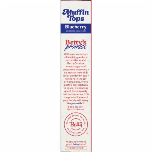 Betty Crocker Muffin Tops Mix Blueberry With Topping Perspective: top