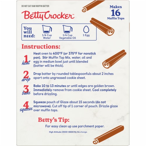 Betty Crocker Muffin Tops Mix Cinnamon With Topping, 13.4 oz Betty Crocker Muffin Tops Mix Cinnamon With Topping, 13.4 oz