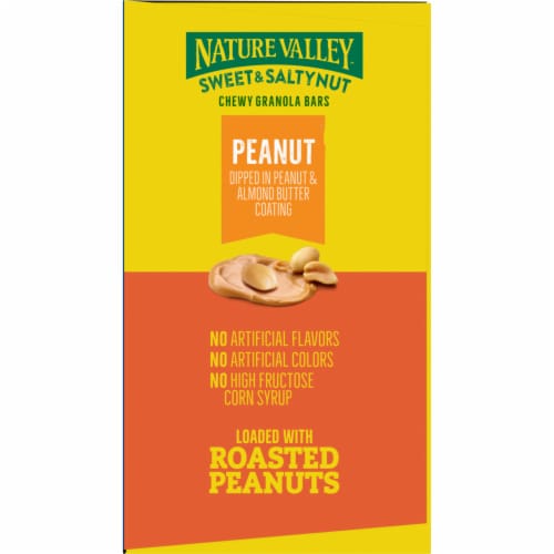 Nature Valley Whole Grain Peanut Sweet and Salty Nut Chewy Granola Bars Snacks Perspective: top