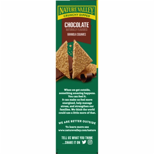 Nature Valley Whole Grain Oats and Chocolate Crunchy Dipped Granola Squares Perspective: top