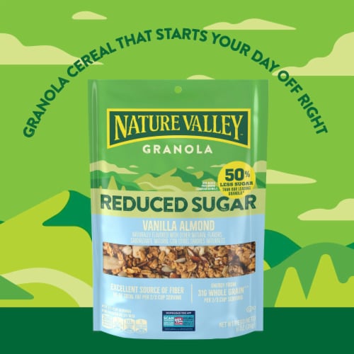 Nature Valley Reduced Sugar Vanilla Almond Granola Perspective: top