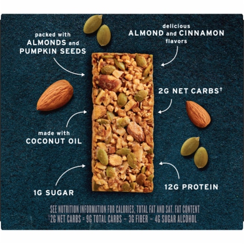 Ratio KETO Friendly Toasted Almond Crunchy Bars Gluten Free Snacks Perspective: top