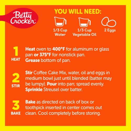 Betty Crocker™ REESE'S Peanut Butter Coffee Cake Mix Perspective: top