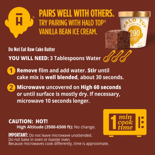 Halo Top® Single Serving Chocolate Light Cake Mix Perspective: top
