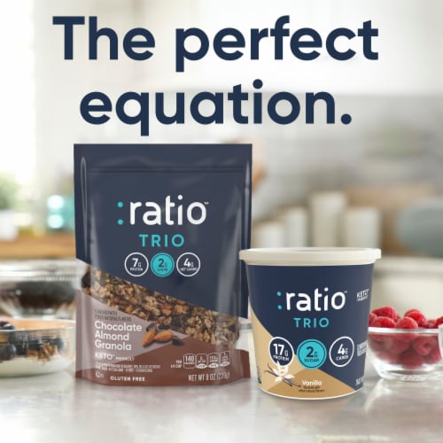 Ratio Trio Keto Friendly Chocolate Almond Granola Perspective: top