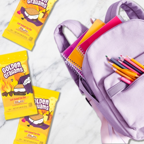 Golden Grahams S'mores Soft Baked Oat Bars Chewy Treat Bars Perspective: top