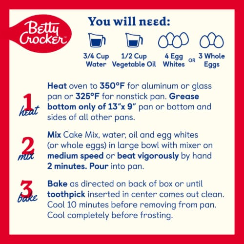 Betty Crocker Favorites Super Moist White Cake Mix Perspective: top