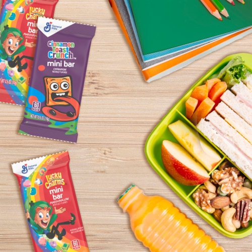 General Mills Lucky Charms and Cinnamon Toast Crunch Minis Cereal Bars Perspective: top