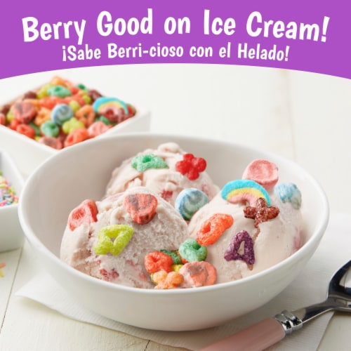 Lucky Charms Berry Swirl Kids Breakfast Cereal with Marshmallows Perspective: top