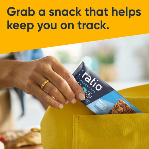 Ratio Vanilla Almond With Chocolate Crunchy Keto Friendly Protein Bars Perspective: top