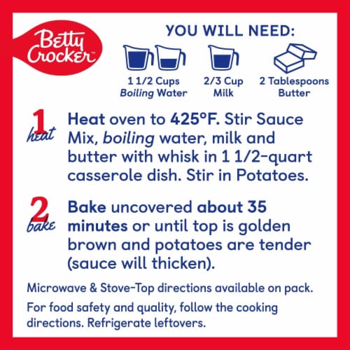 Betty Crocker Scalloped Casserole Potatoes Perspective: top