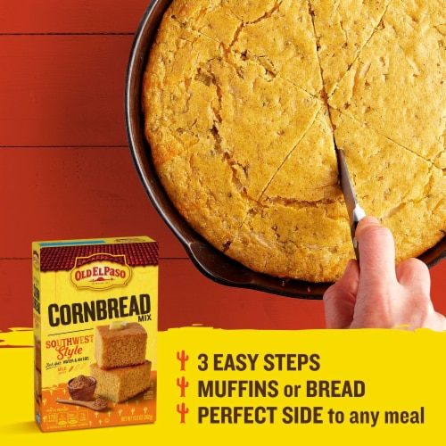 Old El Paso Southwest Style Cornbread Baking Mix Perspective: top