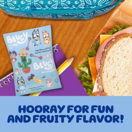 Bluey Gluten Free Fruit Flavored Snacks Family Pack Perspective: top