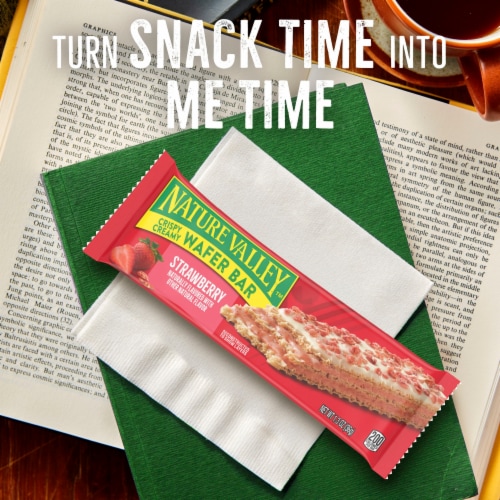 Nature Valley Strawberry Crispy Creamy Wafer Bars Perspective: top