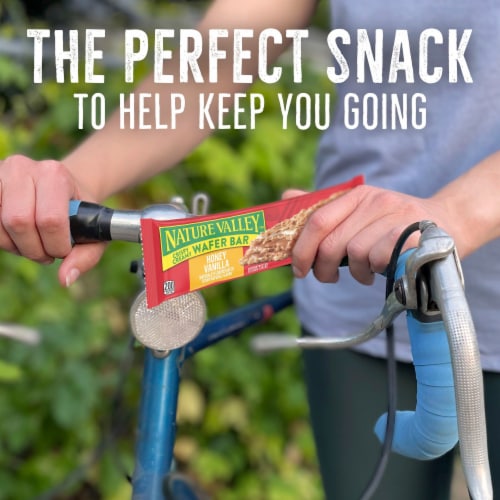 Nature Valley Crispy Creamy Wafer Bars, Honey Vanilla Flavored Snacks, Made with Whole Grain Perspective: top