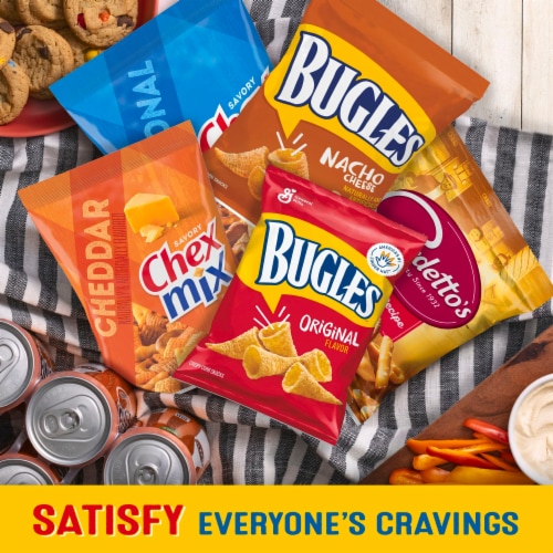 Classic Mix Snack Variety Pack Bugles Gardetto's Chex Mix Perspective: top