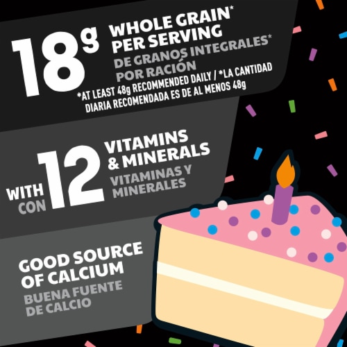 General Mills Birthday Cake Loaded Large Size Cereal Perspective: top