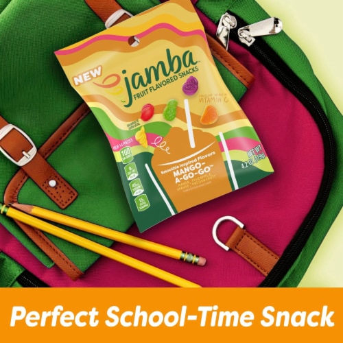 Jamba Mango-A-Go-Go Smoothie Inspired Fruit Flavored Snacks Perspective: top