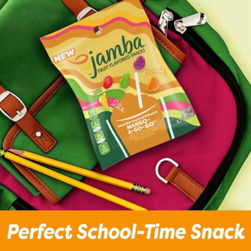 Jamba Mango-A-Go-Go Smoothie Inspired Fruit Flavored Snacks Perspective: top
