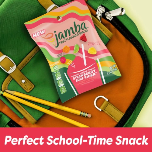 Jamba Strawberry Surf Rider Smoothie Inspired Fruit Flavored Snacks Perspective: top