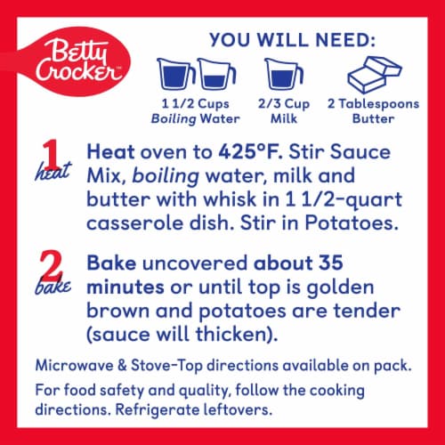 Betty Crocker Three Cheese Casserole Potatoes Perspective: top