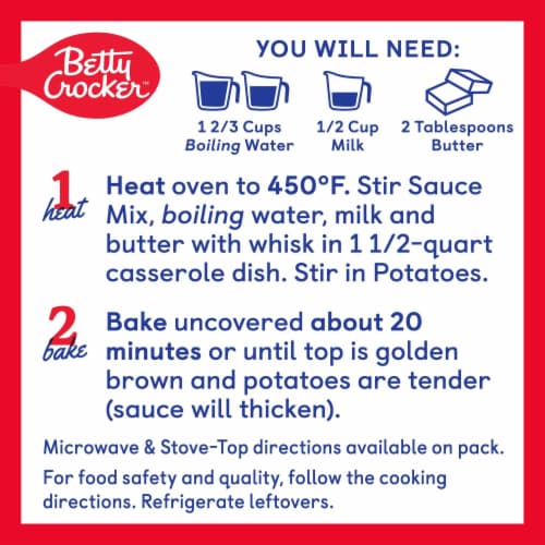 Betty Crocker Julienne Casserole Potatoes Perspective: top