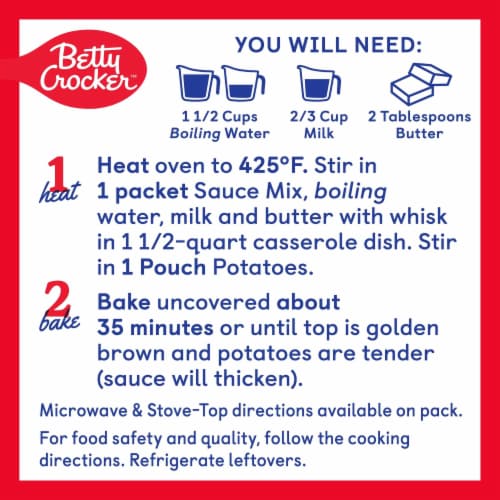 Betty Crocker Au Gratin Casserole Potatoes Perspective: top