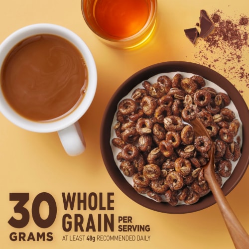 General Mills Cheerios Oat Crunch Chocolate Large Size Cereal Perspective: top