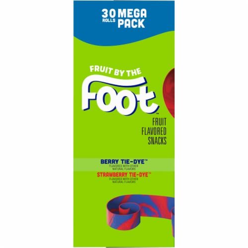 Fruit By the Foot Berry Tie-Dye and Strawberry Tie-Dye Fruit Flavored Snacks Perspective: top