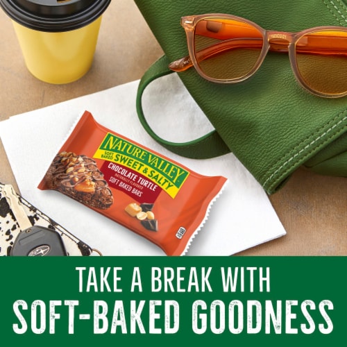 Nature Valley Soft Baked Sweet & Salty Chocolate Turtle Snack Bars Perspective: top