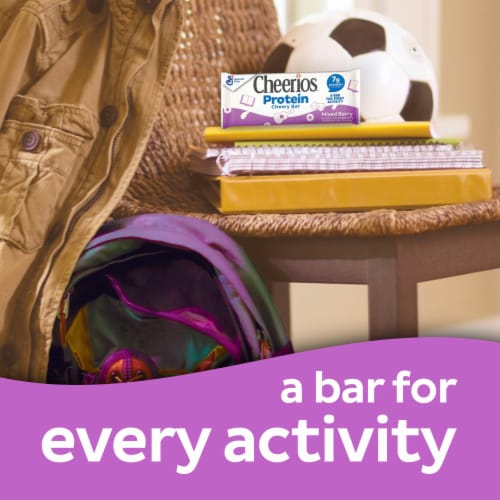 Cheerios Protein Mixed Berry Chewy Cereal Treat Bars Perspective: top