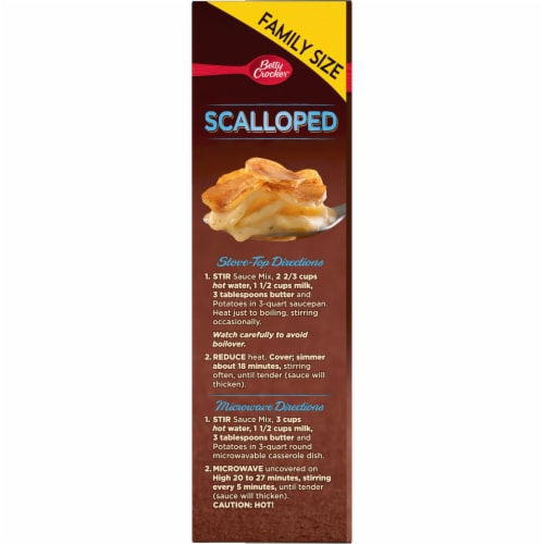Betty Crocker Scalloped Potatoes Value Size Perspective: top
