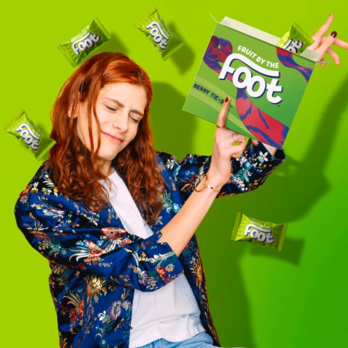 Fruit by the Foot Gluten Free Berry Tie Dye Fruit Flavored Snacks Perspective: top