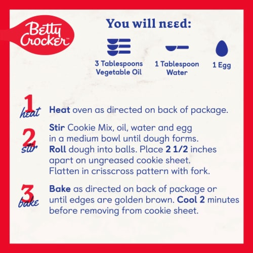 Betty Crocker Peanut Butter Cookie Mix Perspective: top
