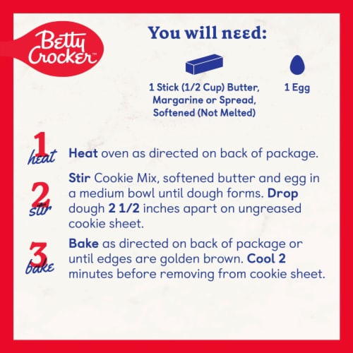 Betty Crocker Chocolate Chip Cookie Mix Perspective: top