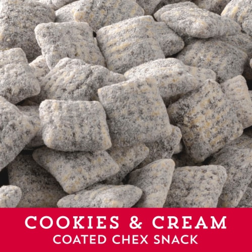 Chex Mix Valentine's Cookies and Cream Muddy Buddies Bulk Lunch Box Snack Bags Perspective: top