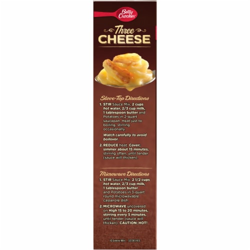Betty Crocker Three Cheese Potatoes Made with Real Cheese Perspective: top