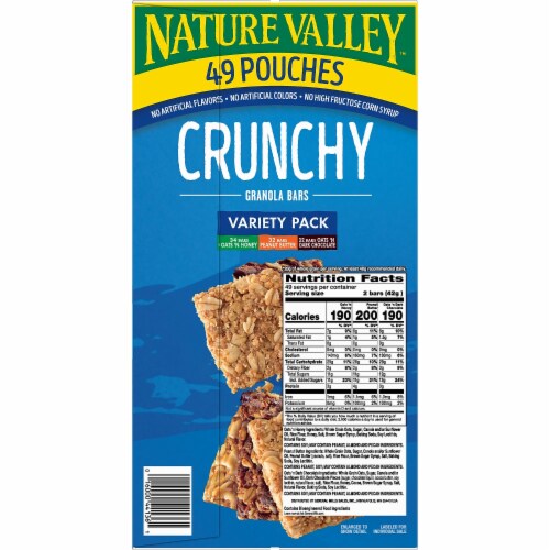 Nature Valley Crunchy Granola Bars Variety Pack 30 Count Perspective: top